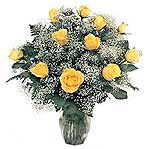 12 yellow roses